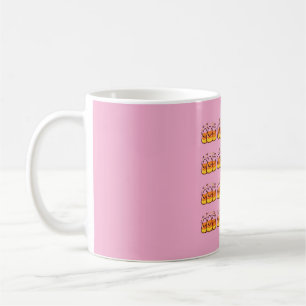 Caneca De Café Adesivo de padrão de Halloween de Kawaii Candy Cor