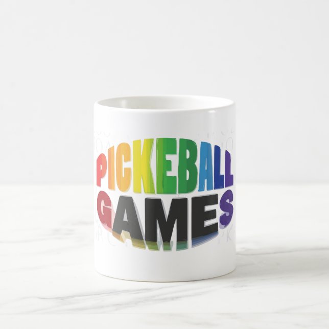 Caneca De Café Adesivo de Pickleball (Centro)