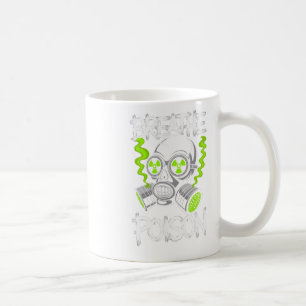 Caneca De Café Adesivo do Toxic Skull Drifter