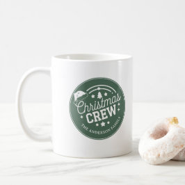 Caneca De Café Adesivo personalizado de Natal da tripulação diy
