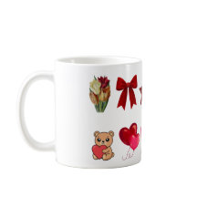 Caneca de Café Adesivo Vermelho Fofo Presente Dive