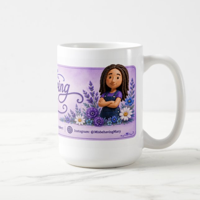 Caneca De Café Adesivos da Maria Malcriada (Direita)