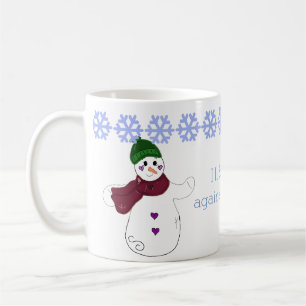 Caneca De Café Adeus Acenando Boneco de Neve