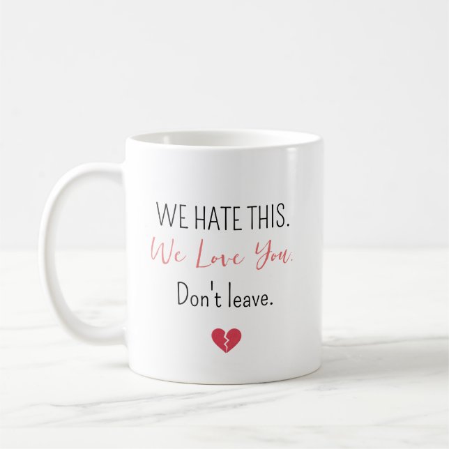 Caneca De Café Adeus Emocional Colega de Trabalho Não Vá (Esquerda)