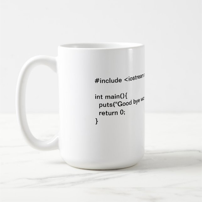 Caneca De Café Adeus mundo (Esquerda)