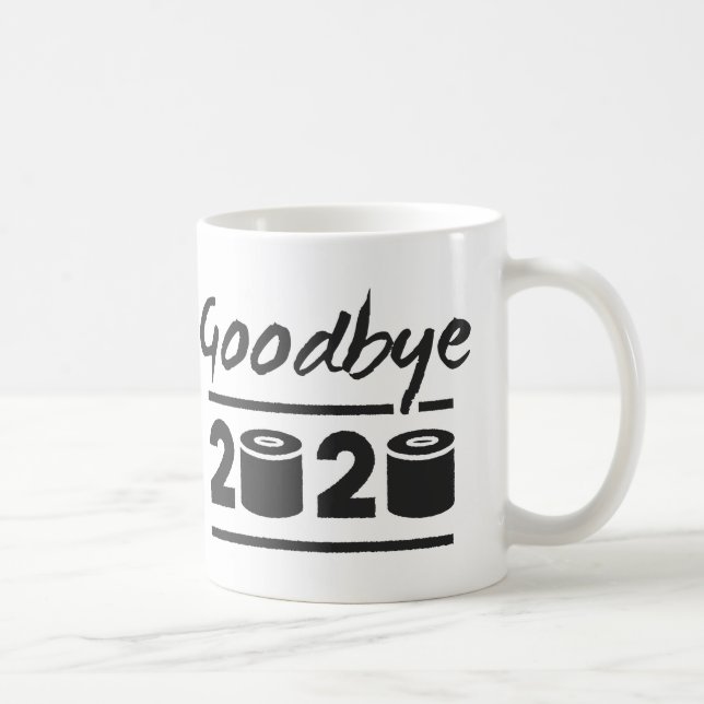 Caneca De Café Adeus papel higiênico 2020 - acabou finalmente (Direita)