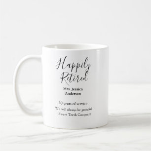 Caneca De Café Adição de aposentadoria feliz anos de serviço apos