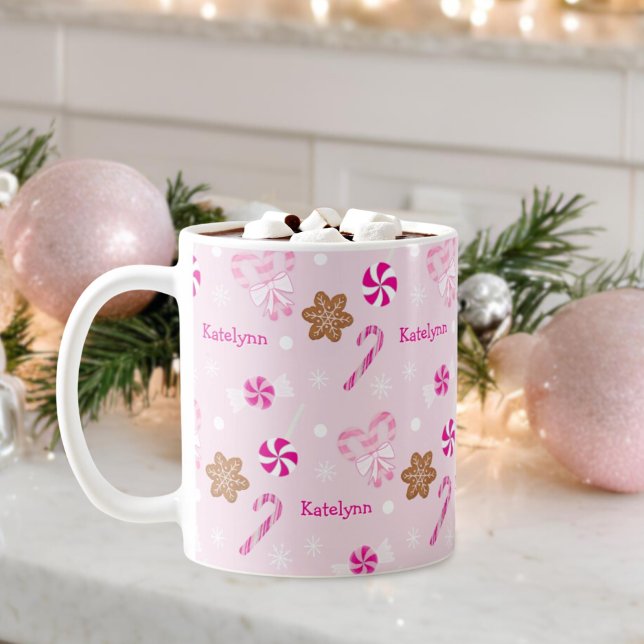 Caneca De Café Adição de Pimenta-rosa, Candy Cane Gingerpão (Criador carregado)