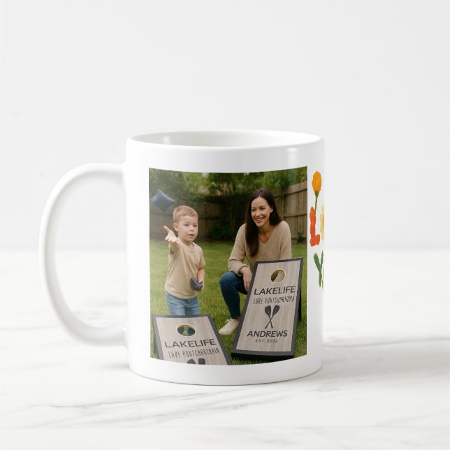 Caneca De Café Adicionar 2 Fotos - Colagem Simples em ambos os la (Esquerda)