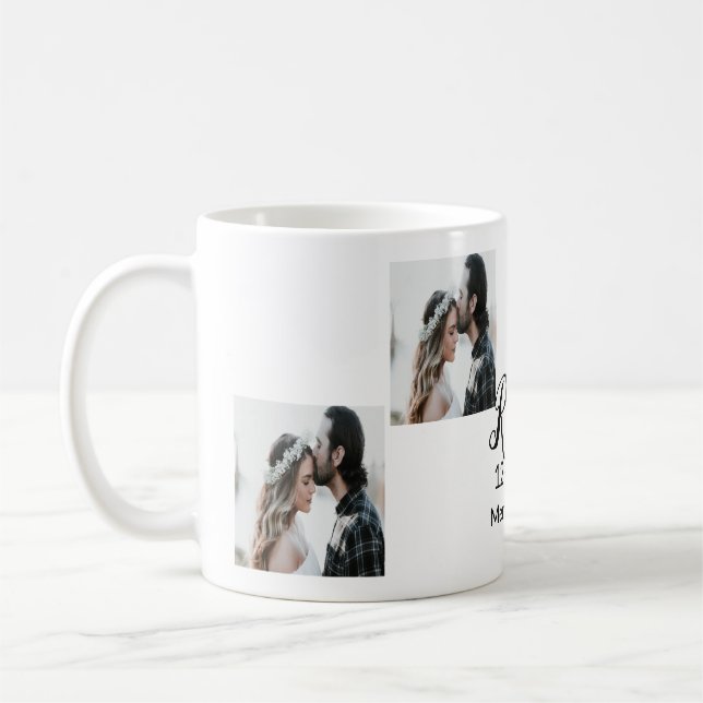 Caneca De Café Adicionar casal feliz de fotos casada com adiciona (Esquerda)