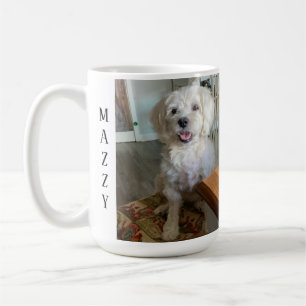 Caneca De Café Adicionar Duas Fotografias De Pets Personalizadas