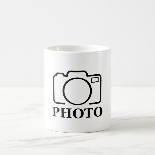 Caneca De Café Adicionar Foto Personalizada Casamento Moderno Fof (Centro)