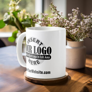 Caneca De Café Adicionar logotipo comercial com texto - Mínimo