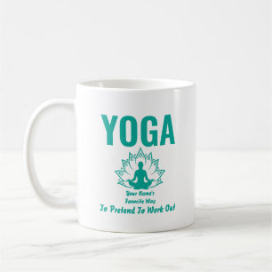 Caneca De Café Adicionar Nome Alterar Qualquer Texto, YOGA Tende 