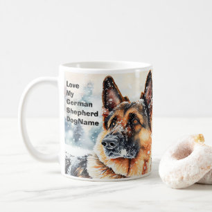 Caneca De Café Adicionar Nome Alterar Texto, German shepherd na N