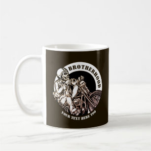 Caneca De Café Adicionar Nome Alterar Texto Irmandade de Motocicl