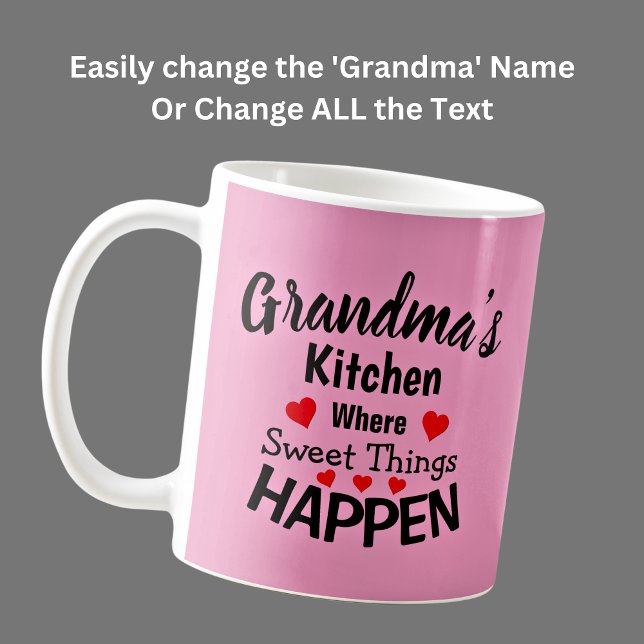 Caneca De Café Adicionar Nome Alterar TODO Texto Avô Kitchen Swee (Criador carregado)