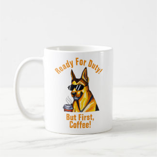 Caneca De Café Adicionar Nome Alterar Todo Texto, German shepherd