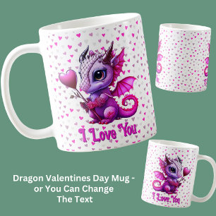 Caneca De Café Adicionar Nomes, Corações Rosa do Dia de os namora