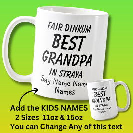 Caneca De Café Adicionar Nomes de Crianças - Fair Dinkum BESTGRAN