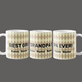 Caneca De Café Adicionar Nomes Mudar Avô Melhor Avô Nunca