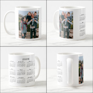 Caneca De Café Adicionar o Calendário Personalizado de Foto 2026