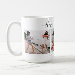 Caneca De Café Adicionar Próprio Script de Texto 3 Foto Colagem 