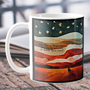 Caneca De Café Adicionar Texto - Garoto-Vaca Andando para Sinaliz
