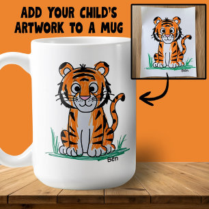 Caneca De Café Adicione a Arte do Seu Filho a um Copo de Café