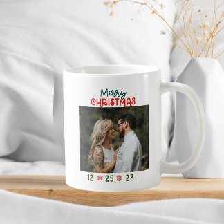 Caneca De Café Adicione a sua fotografia Feliz Natal