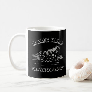 Caneca De Café Adicione o nome ao seu TEXTO, treinador de vapor