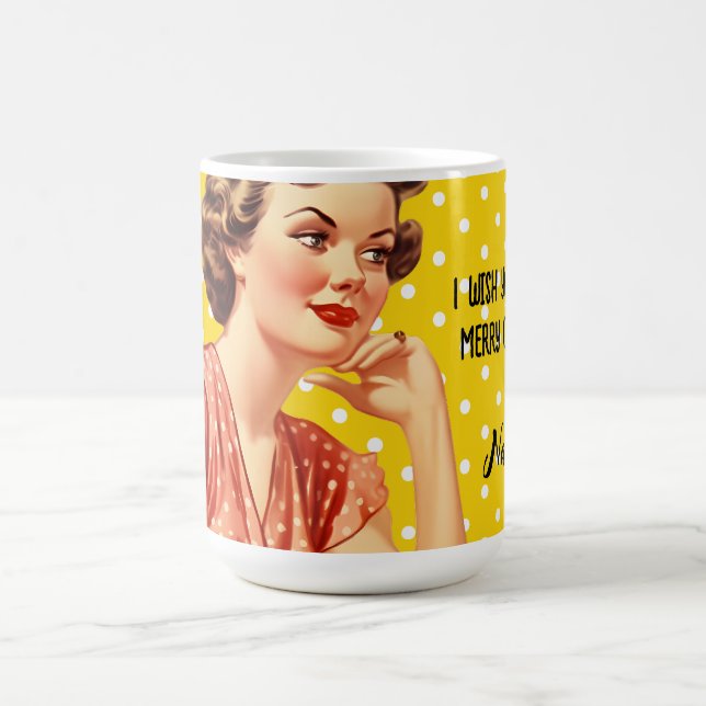 Caneca De Café Adicione o seu texto trabalho de arte de retrato b (Centro)