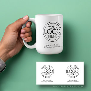 Caneca De Café Adicione seu logotipo corporativo moderno minimali