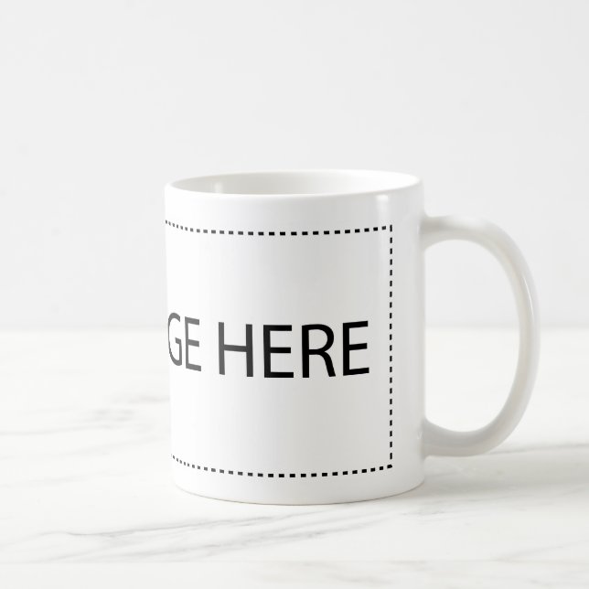 Caneca De Café Adicione seu próprio imagem ou texto aqui (Direita)