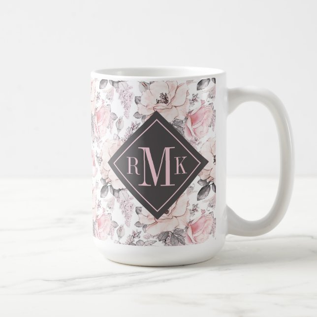 Caneca De Café Adicione seu testes padrões cor-de-rosa do (Direita)