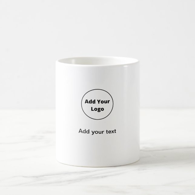 Caneca De Café adicione seu texto simples e mínimo personalizado  (Centro)