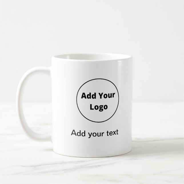 Caneca De Café adicione seu texto simples e mínimo personalizado  (Esquerda)
