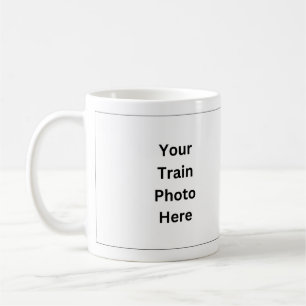 Caneca De Café Adicione sua própria foto do trem (frente e verso)
