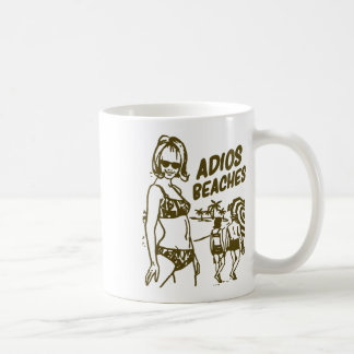 Caneca De Café Adios Praiam Engraçada Saindo De Uma Camisa De Pre