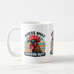 Caneca De Café Adivinha Que Bumbum De Frango Engraçado Rooster