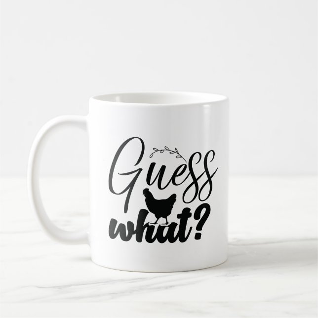 Caneca De Café Adivinha Que Bumbum De Frango Feliz (Esquerda)