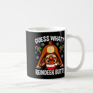 Caneca De Café Adivinhe O Que Renas Bunda Natal Papai Noel Engraç