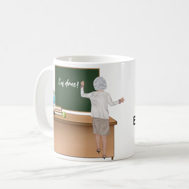Caneca De Café Adjudicação personalizada de doações de docente (Frente Esquerda)