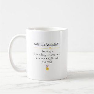 Caneca De Café Admin Assistant surtando