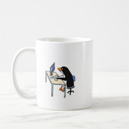 Caneca De Café administrador de sistema do tux do pinguim