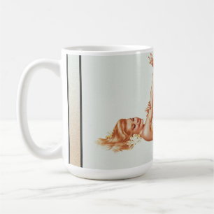 Caneca De Café Admiração de Arte Rapariga Pin-up por Alberto Va