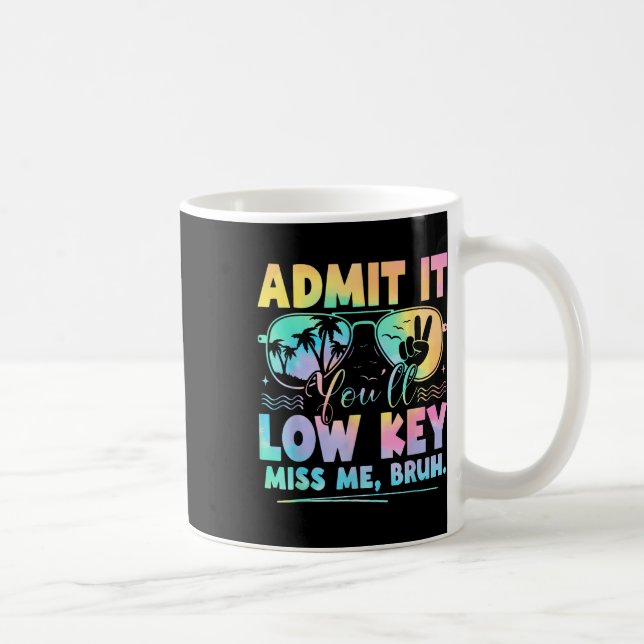 Caneca De Café Admita-O, Menina Mim Bruh Tie Dye Beach (Direita)