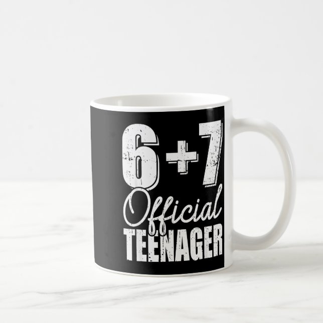 Caneca De Café adolescente de 13 anos de idade seis sete meme 67  (Direita)