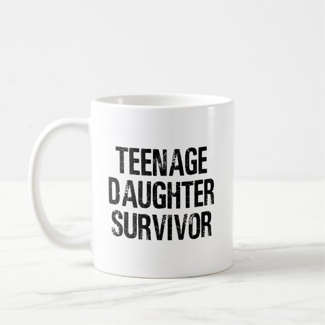 Caneca De Café Adolescente Sobrevivente Engraçada (Esquerda)