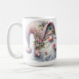 Caneca De Café Adorable Floral Gnome